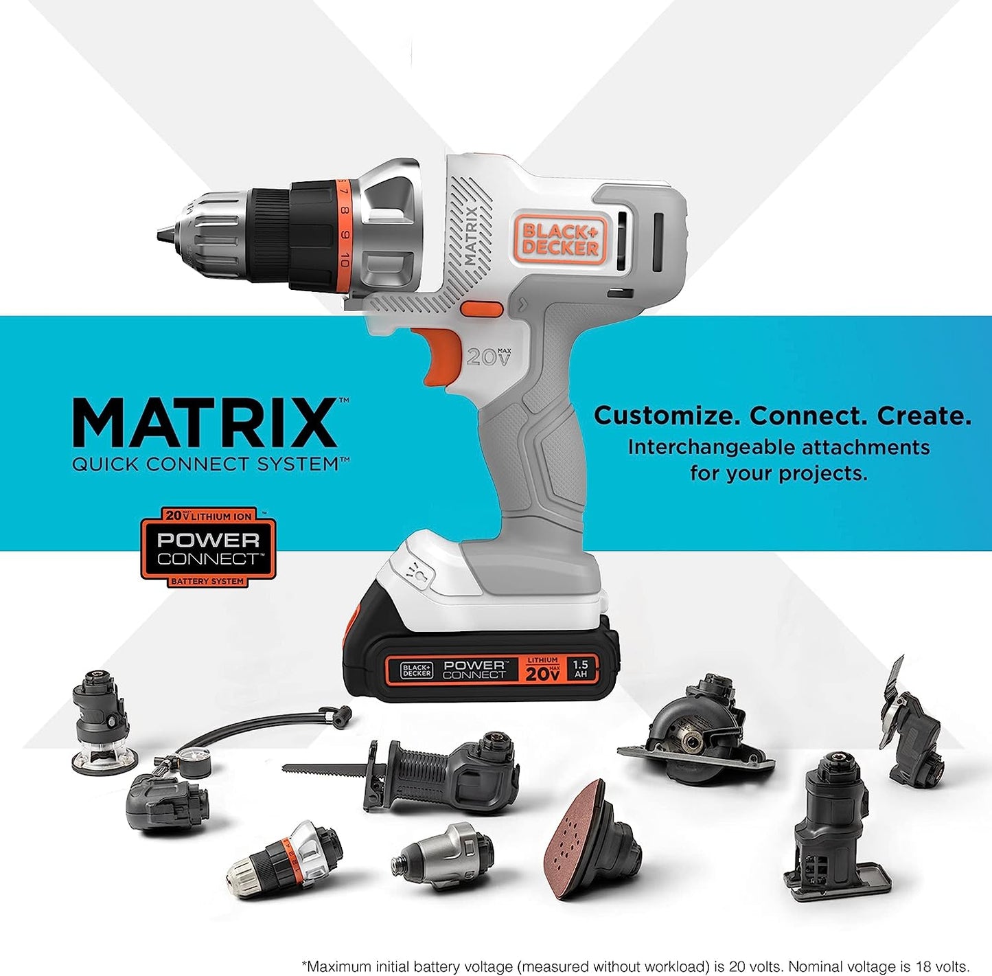 BLACK+DECKER 20V MAX Matrix Cordless Drill