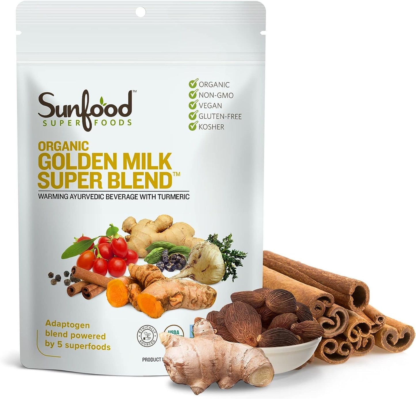 Sunfood Golden Milk Superfood Powder