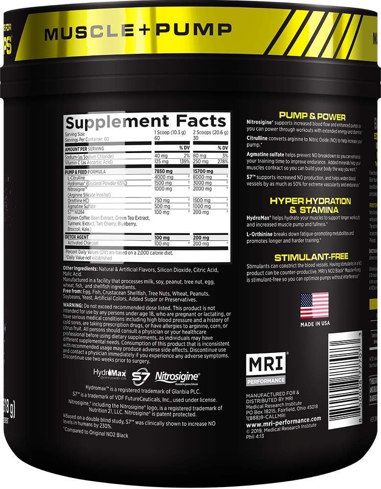 MRI NO2 Black Nitric Oxide Supplement