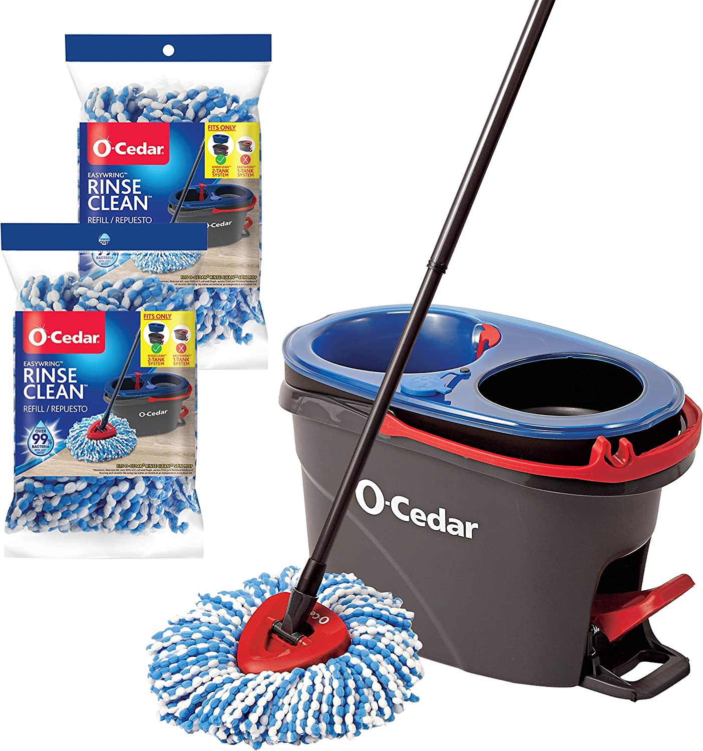 O-Cedar EasyWring RinseClean Microfiber Spin Mop