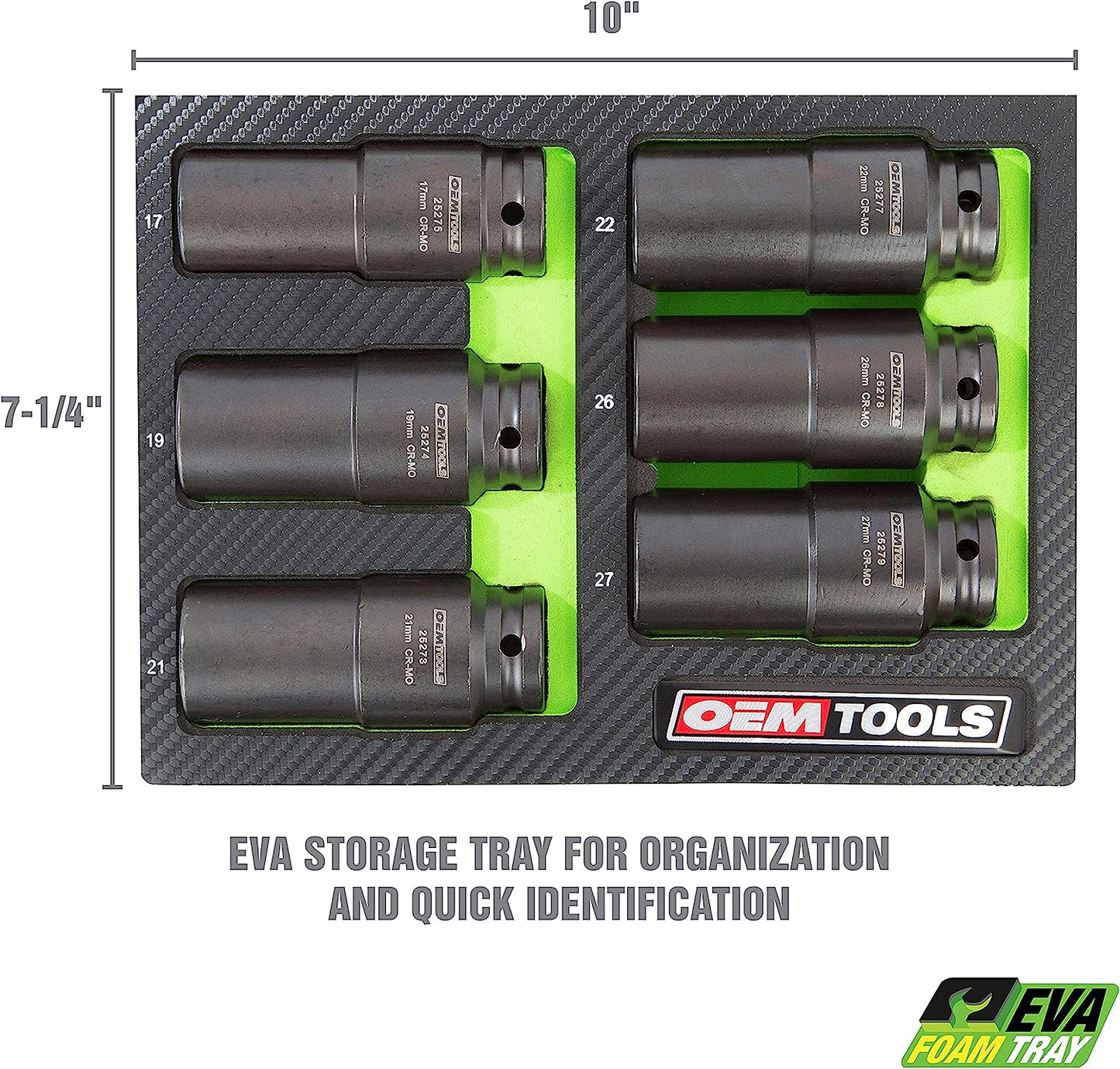 OEMTOOLS 25276 6 Pack Metric Harmonic Balancer Socket Set