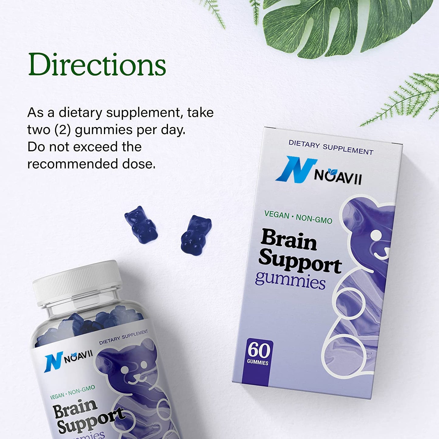 Private Label Support Brain Booster Gummies Natural Nootropic Dietary Supplement