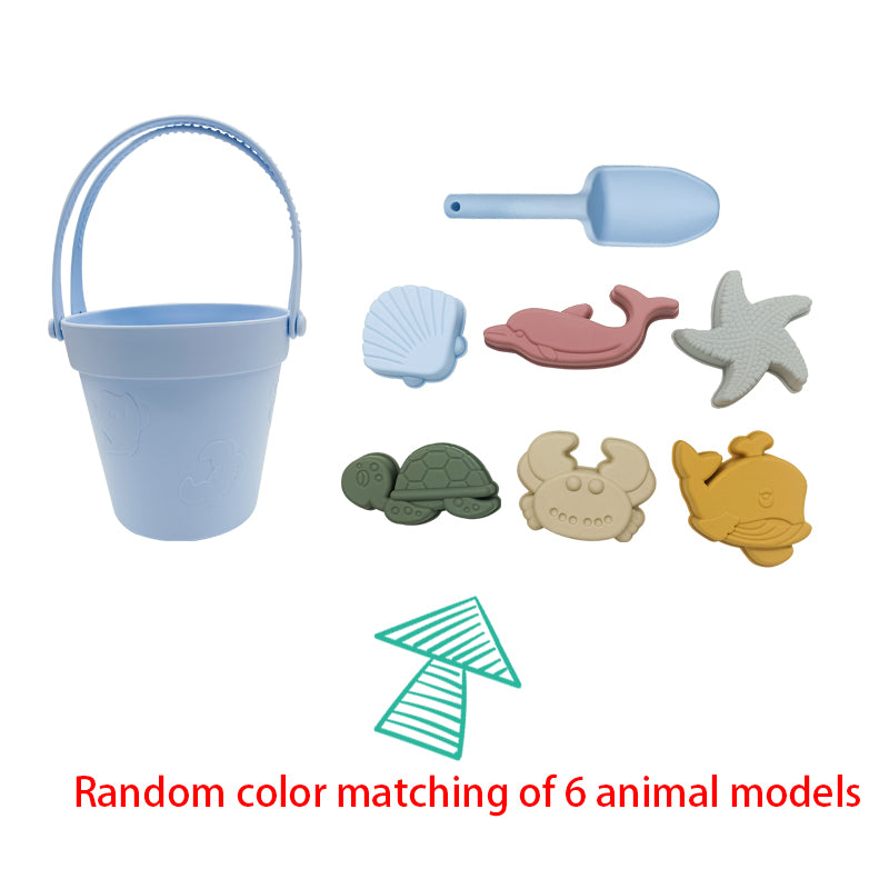 Factory Wholesale Kid Silicon Beach Toys Shovel Beach Bucket