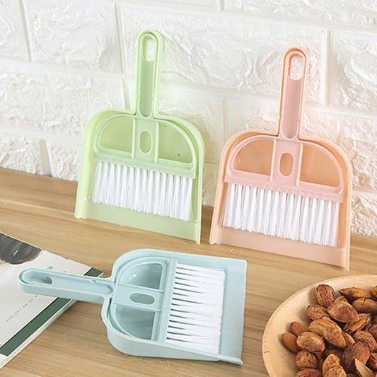 Mini Cleaning Brush Small Broom Dustpans Set Desktop