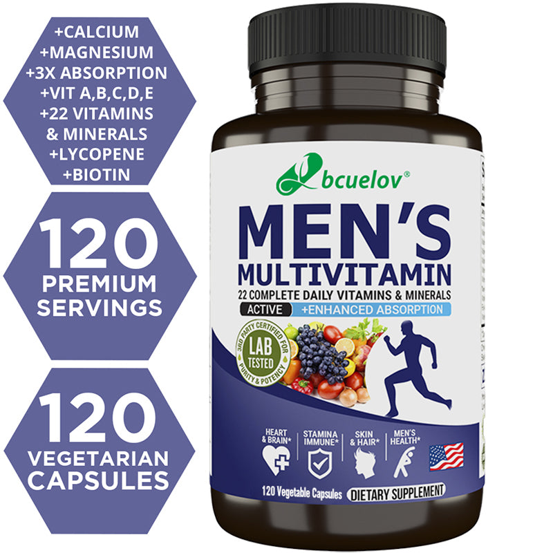 Men's Vitamin Mineral Supplement-Vitamin ABCDEK Magnesium Calcium Zinc