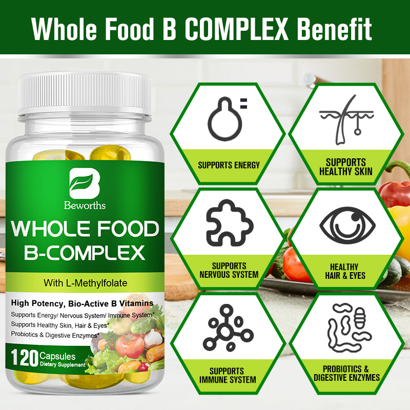 BW 120P Vitamin B Complex Capsule B1 B2 B3 B5 B6 B7 B12 Anti Fatigue