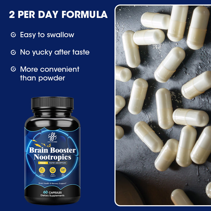 iMATCHME Brain Health Supplement Nootropic Capsules