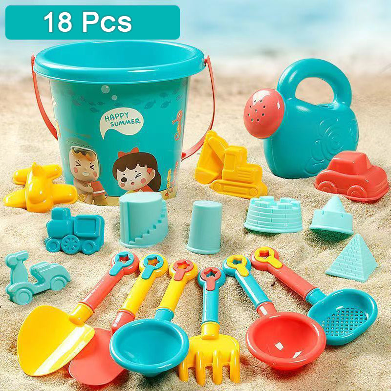 Beach Toys for Kids Sand Set 18PCS Sand Bucket Beach Shovel Toys