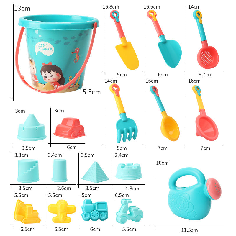 Beach Toys for Kids Sand Set 18PCS Sand Bucket Beach Shovel Toys