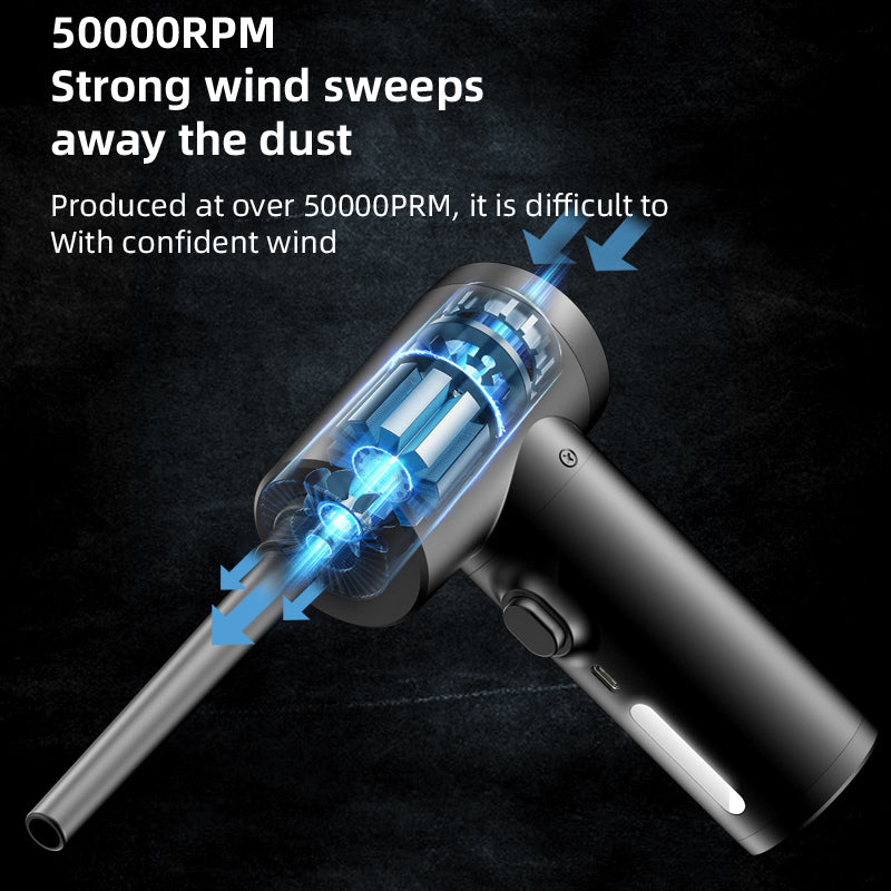 Wireless Air Duster 50000 RPM Dust Blowing Gun USB Compressed Air Blower