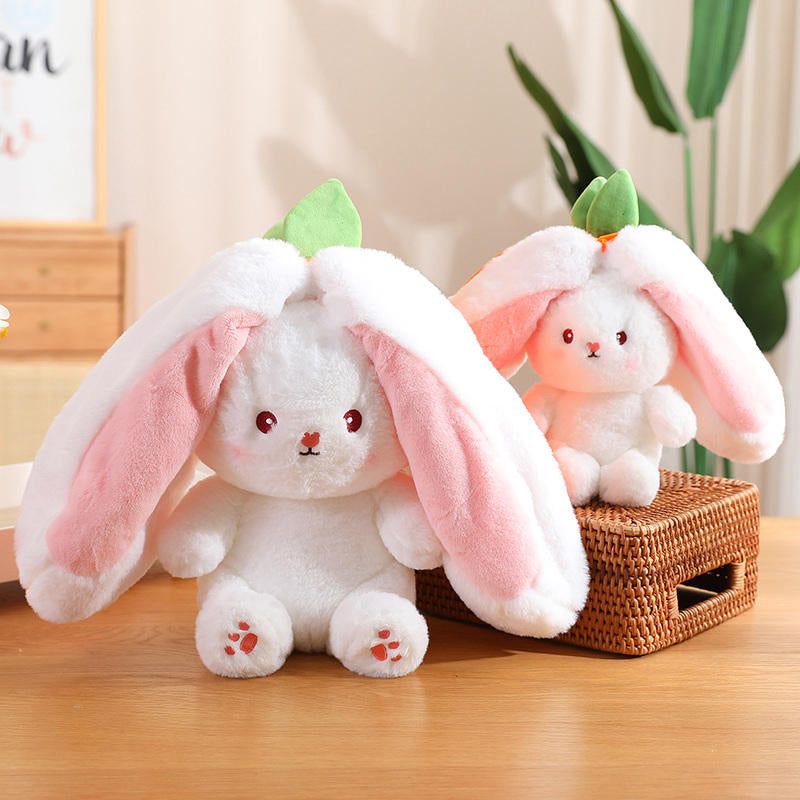 Wholesale Spot Cute Transfiguration Strawberry Rabbit Doll Plush Toy Doll Bunny