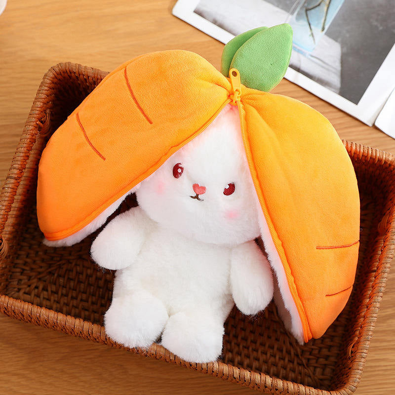 Wholesale Spot Cute Transfiguration Strawberry Rabbit Doll Plush Toy Doll Bunny