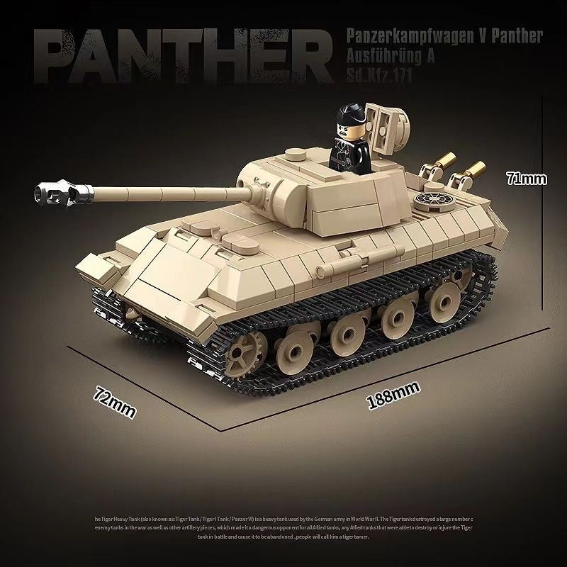 WW2 Military Panzer Panther Medium Tank