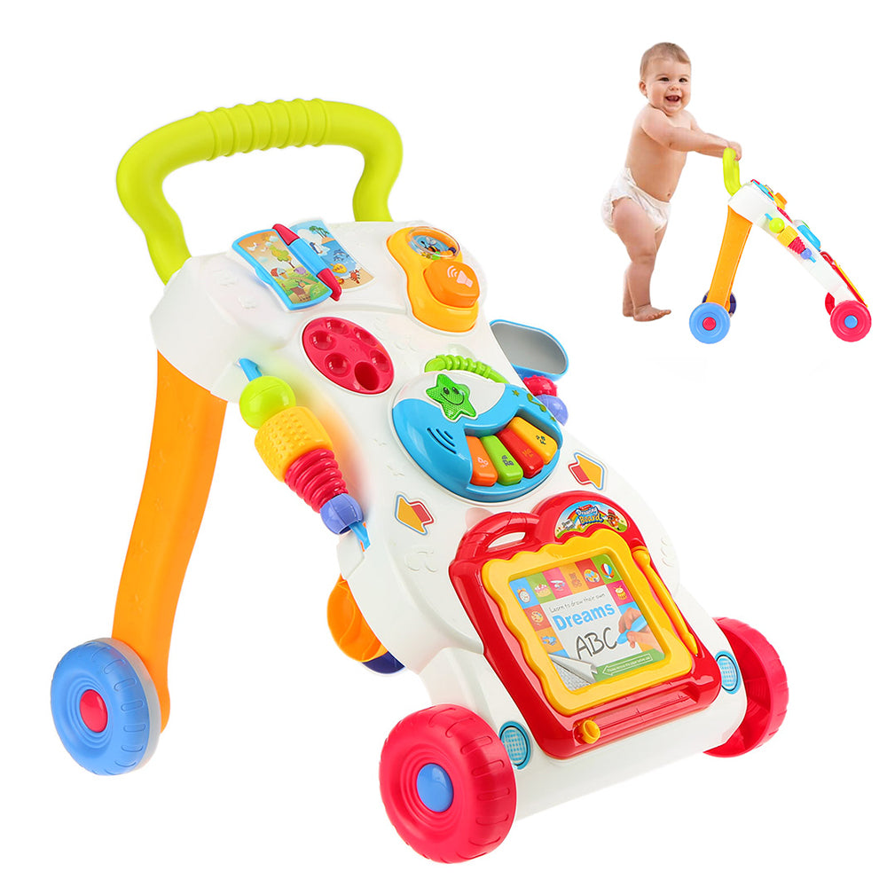 2 Types Multifuctional Baby Walker Toys Sit