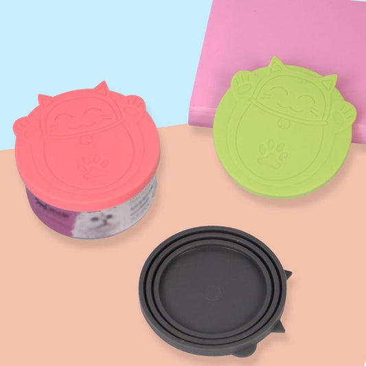 3 In 1 Reusable Silicone Dog Cat Canned Lid