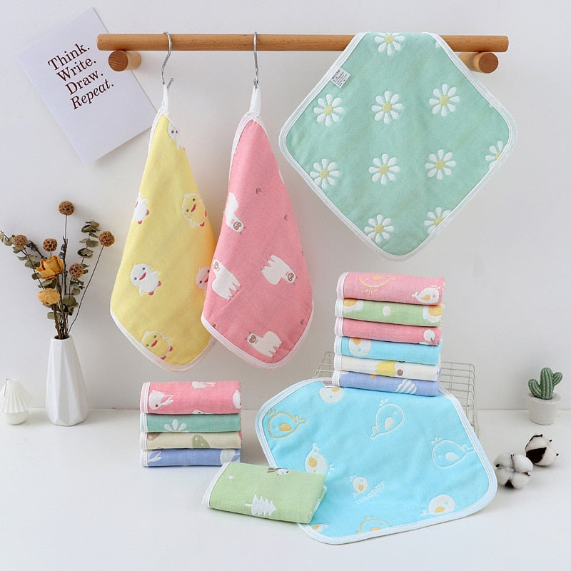 Cotton Muslin Towel Handkerchiefs 6 Layers