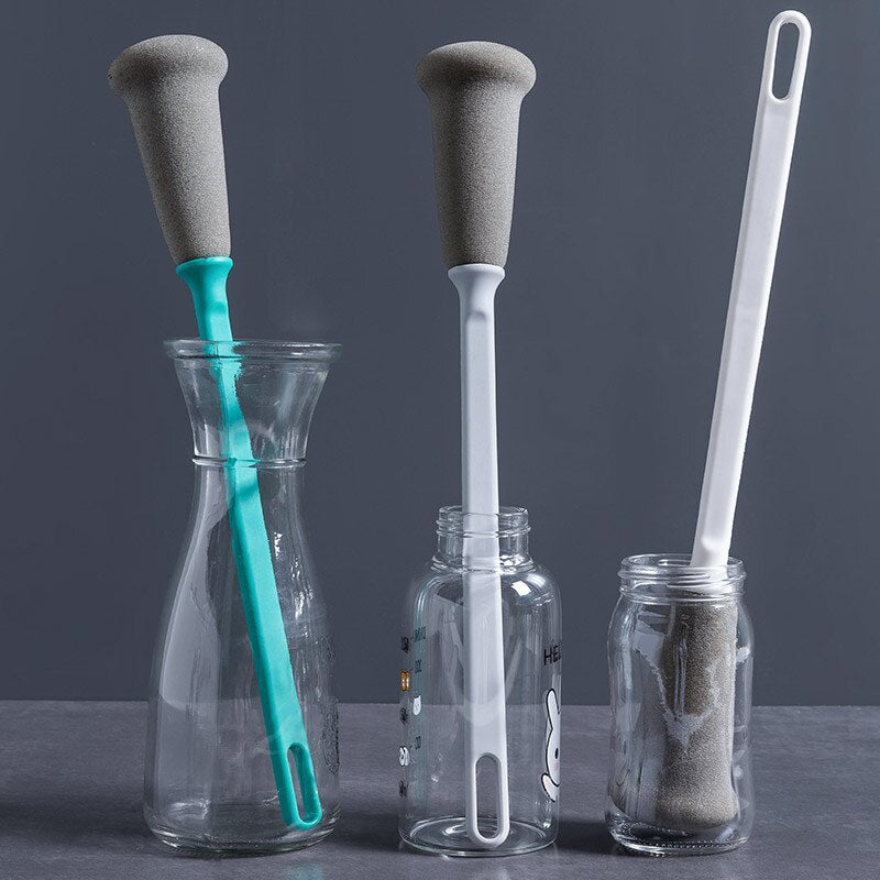 Long Handle Sponge Cup Brush Milk Bottle