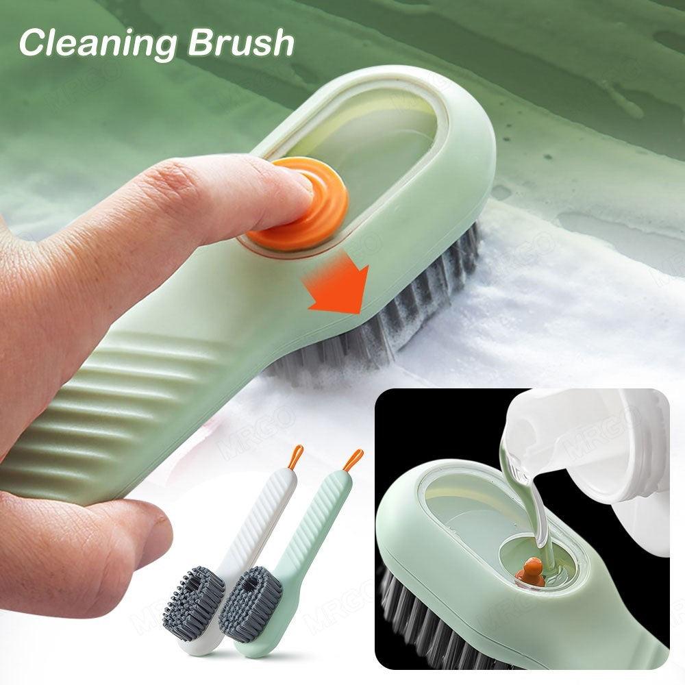 Cleaning Brush Oft Bristled Liquid Shoe Brush Cleaning Long Handle Shoe