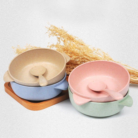 2pcs Baby Feeding Tableware Set Eco-Friendly