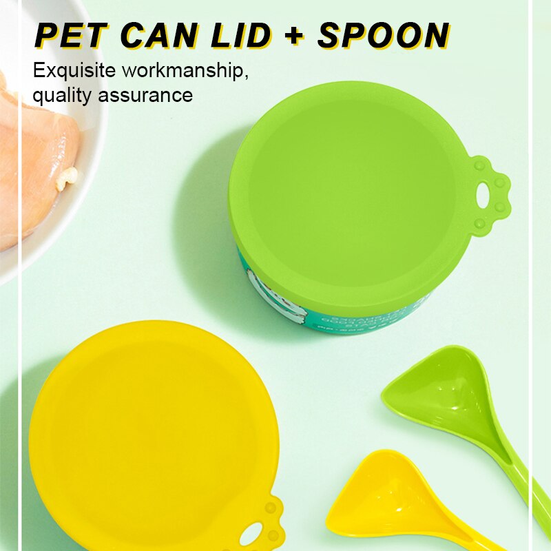 Reusable 3 In 1 Pet Food Can Silicone Cover