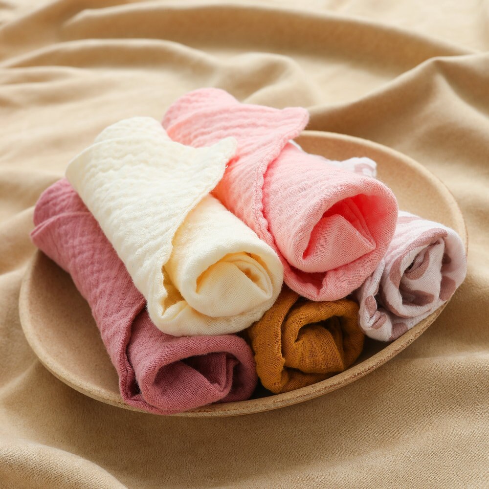 5 Pcs Baby Towels Muslin Cloth Hand