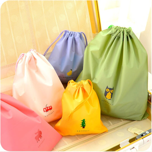 1pc Cartoon Drawstring Pouch Travel Storage Bag