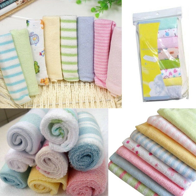 8Pcs/lot Baby Infant Newborn Bath Towel