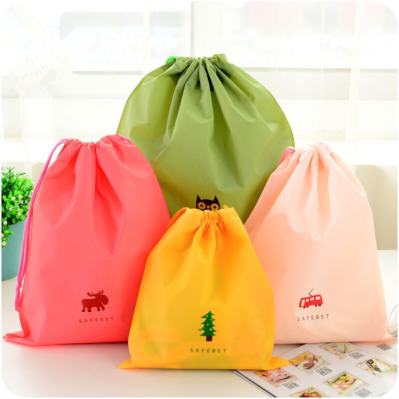 1pc Cartoon Drawstring Pouch Travel Storage Bag