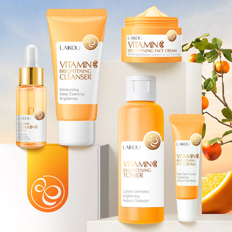 5pcs LAIKOU Vitamin C Skin Care Sets Face Cream