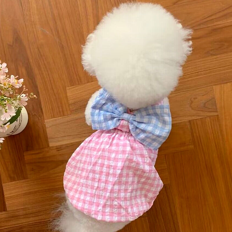 Pet Bow Skirt Bichon Frise Dress Poodle Summer Clothes