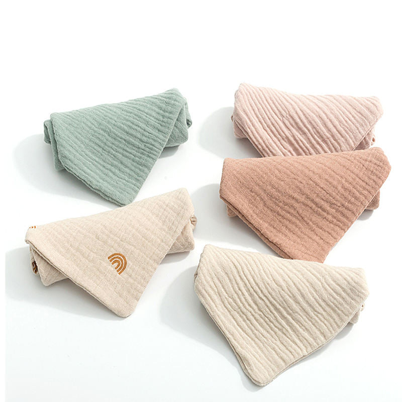 5 Pcs Baby Towel Muslin Solid Color