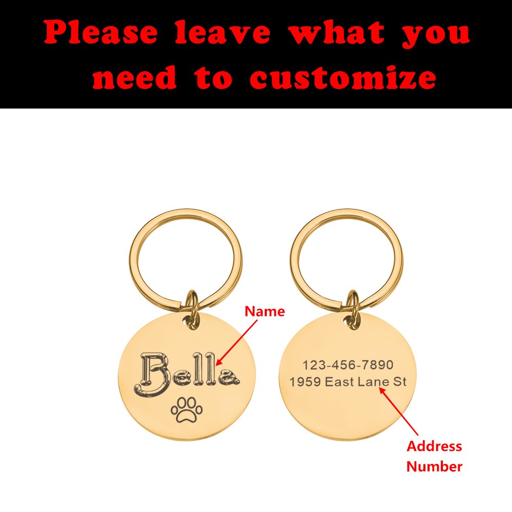 Personalized Pet Cat ID Tag