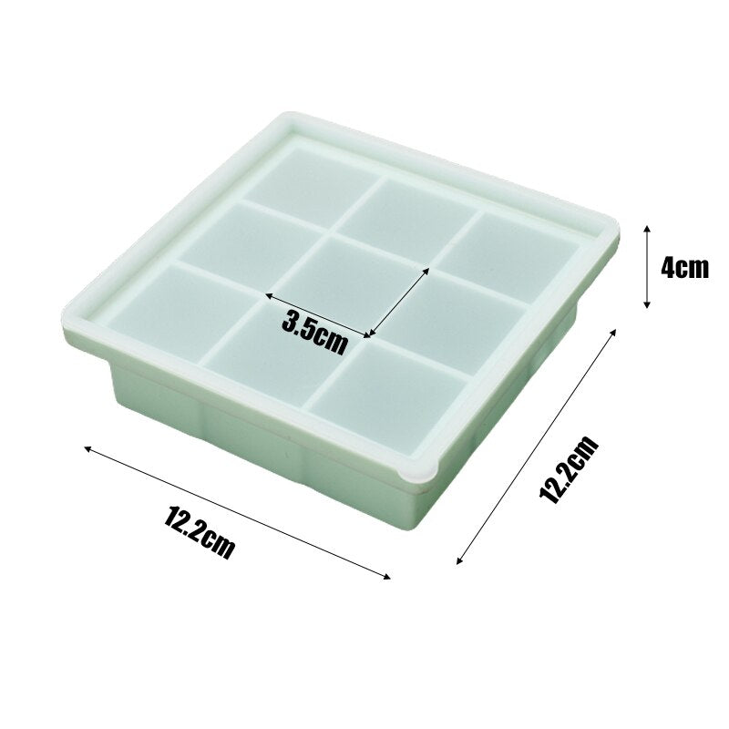 9 Grid Silicone Ice Tray Creative DIY Ice Cube