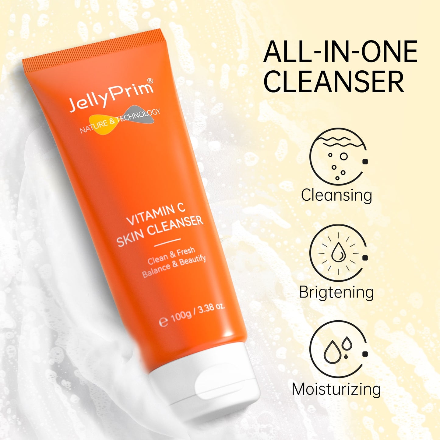 JellyPrim Gentle Foam Facial Cleanser