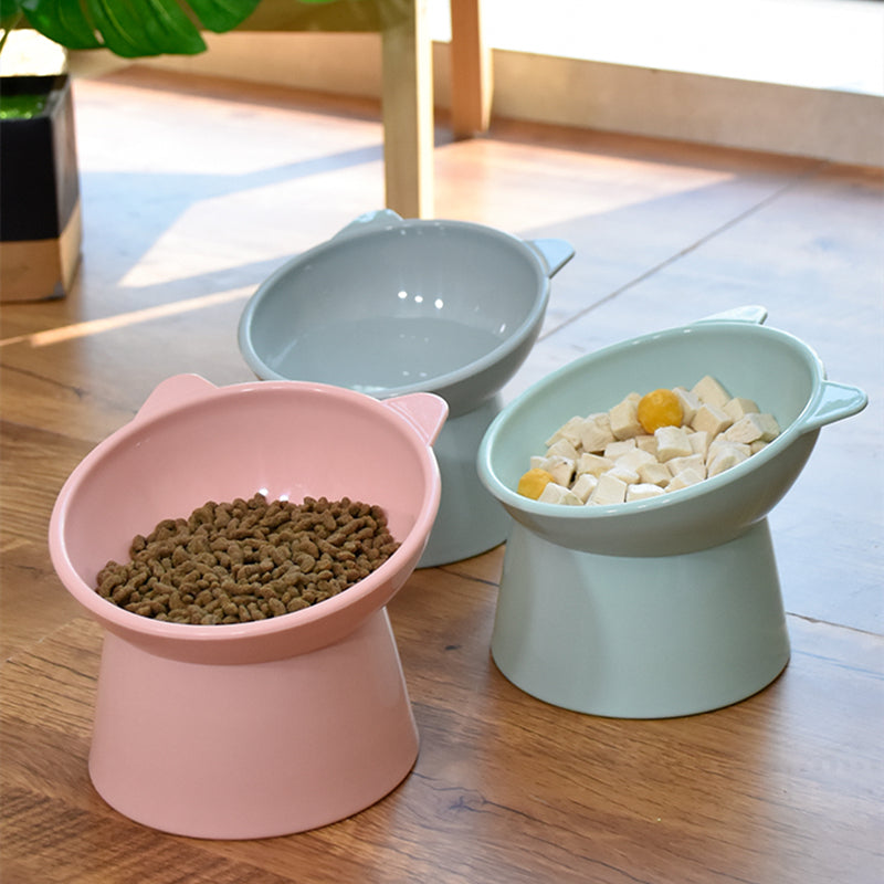 Cat Bowls High Pet Food Dogs Bowls