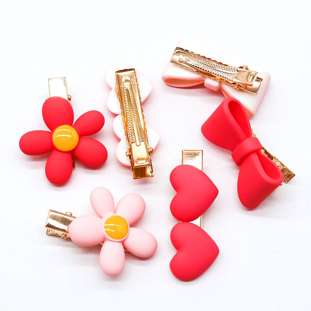 2pcs Dog Hair Clips Dogs Flower