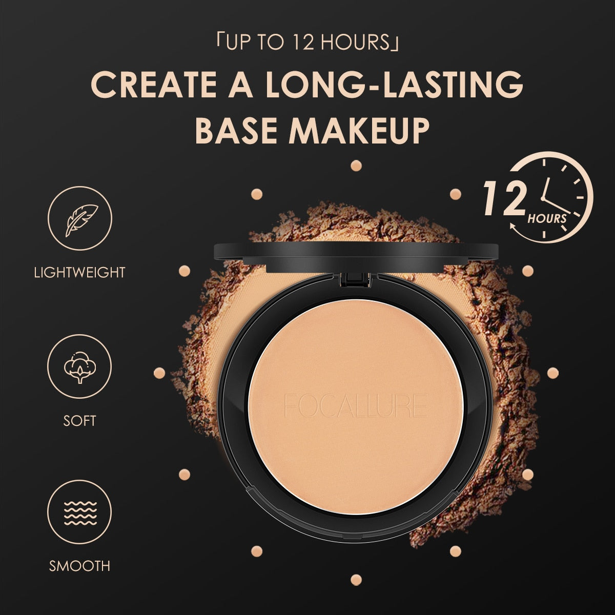 FOCALLURE 9 Colors Face Pressed Powder Foundation