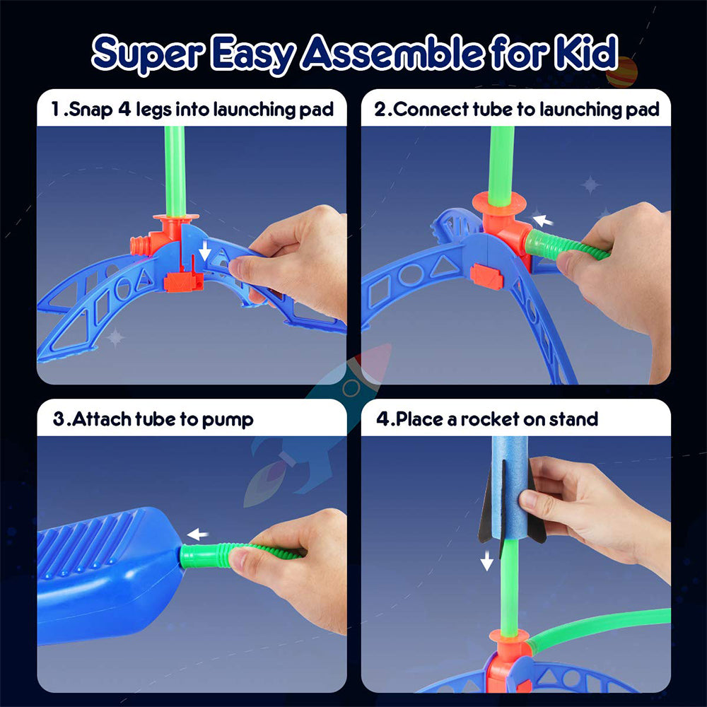 Kid Air Rocket Foot Pump Launcher Outdoor