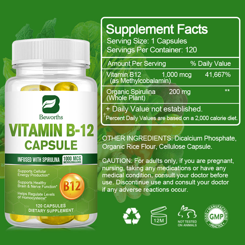 BW Vitamin B-12 Supports Energy Metabolism Supports