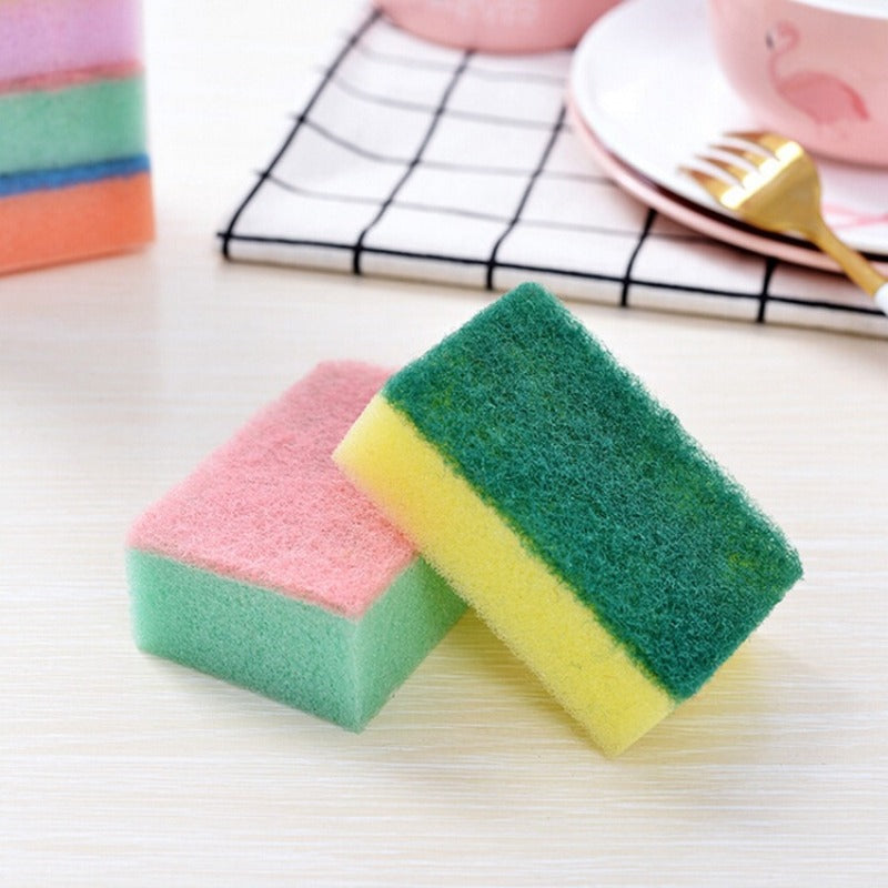 1/10pcs Dishwashing Sponge Washing Scourer