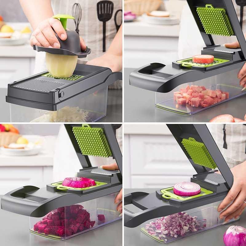 12 in 1 Green Multifunctional Vegetable Slicer Cutter