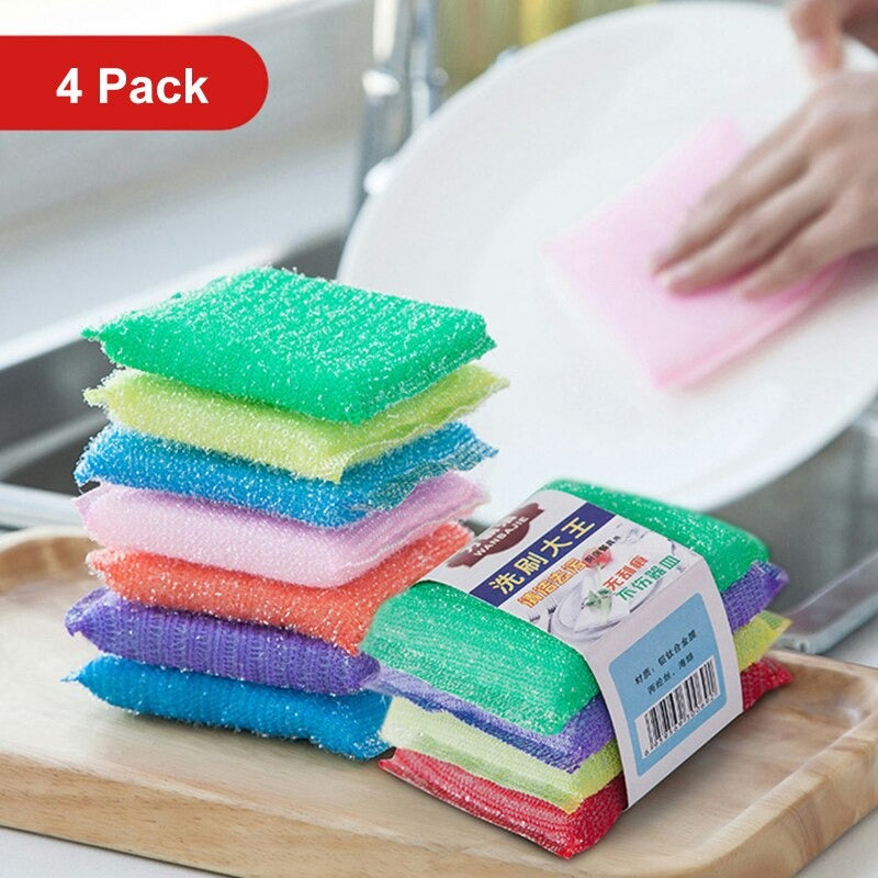 4pcs Kitchen Cleaning Sponge Double Sided