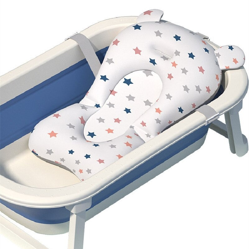 Baby Bath Seat Support Mat Foldable Baby Bath Tub Pad