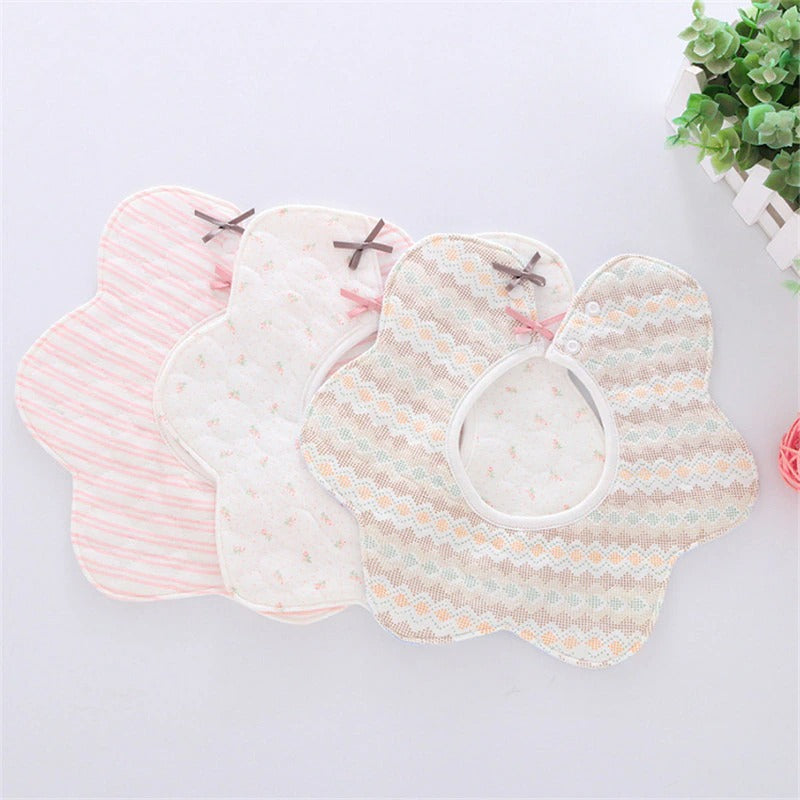 Baby Bibs Cotton Flower Waterproof Cloth Bibs Saliva Towel