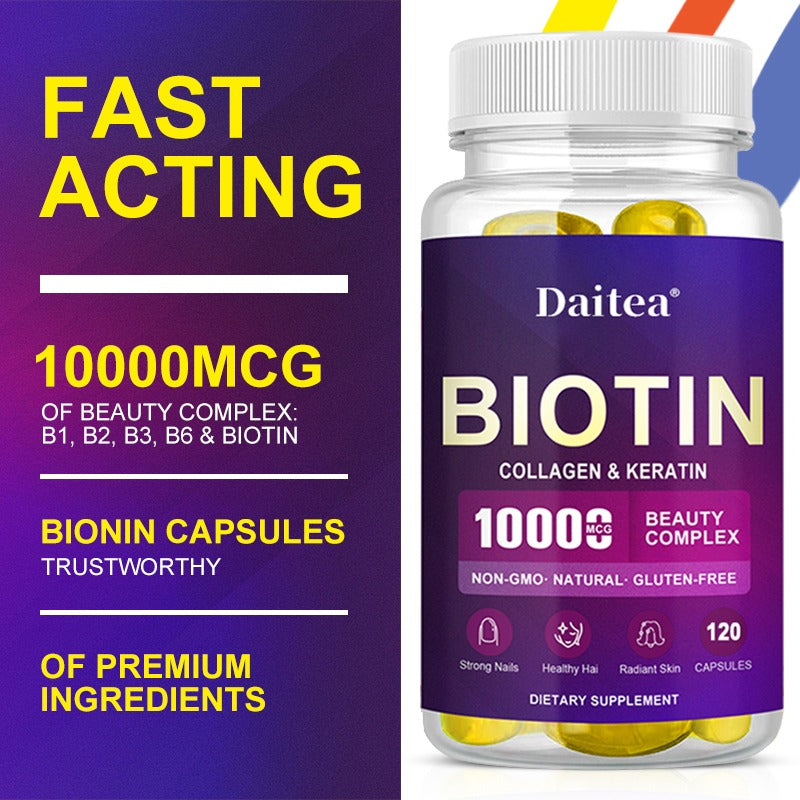 Biotin Complex Capsules - Biotin Reduces Stress Improves Mood