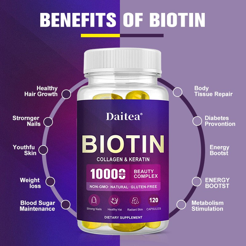 Biotin Complex Capsules - Biotin Reduces Stress Improves Mood