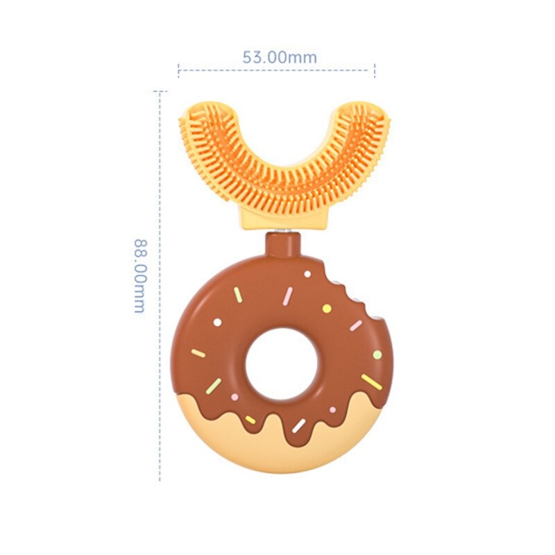 Cartoon 360 Degrees Children Donut Manual Toothbrush 2