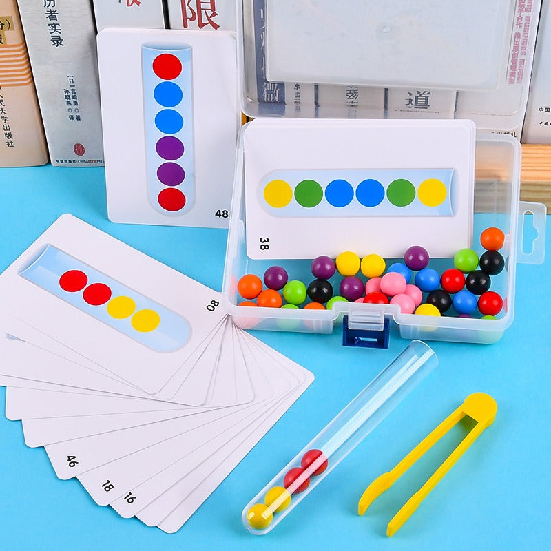 Clip Beads Test Tube Toy: Montessori Educational Game for Kids