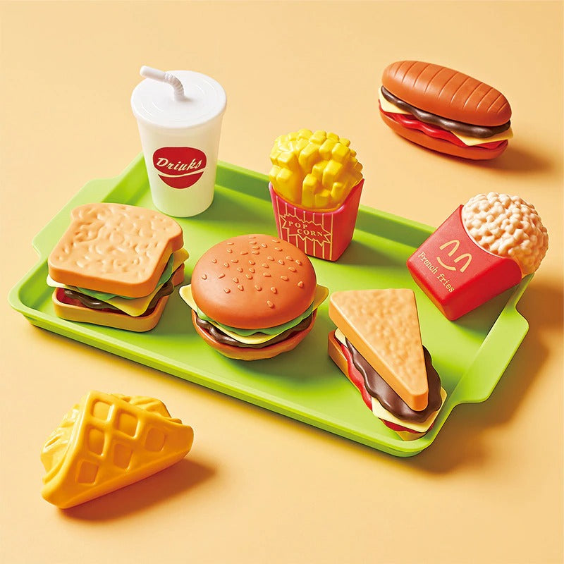 Detachable Snack Hamburger Plastic Pretend Toy