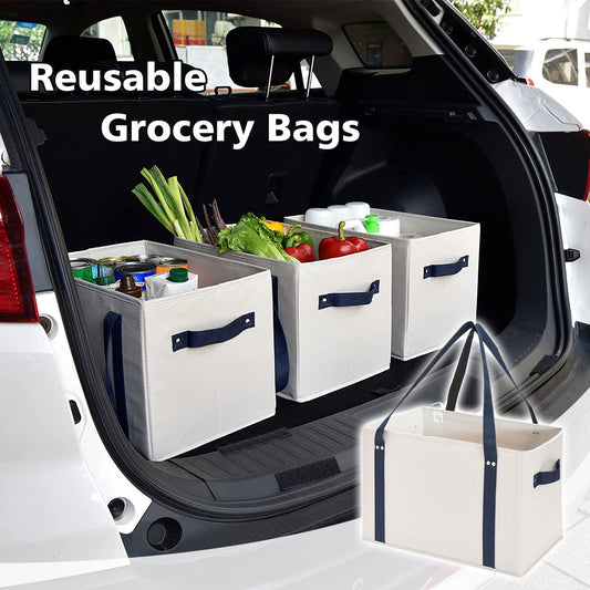 Grocery Bags Collapsible Shopping Bag Car Trunk Organizer Storage